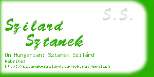 szilard sztanek business card